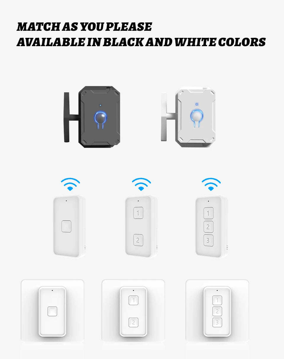 Light Switch Auxiliary Mechanical Arm Wireless Intelligent Switch Adhesive Type No Wiring Remote Control RF433MHz