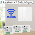 Wireless Wall Light Switch 433Mhz 1/2/3 Wall Light Panel Switch LED Interrupter Switch for Lighting 110V 220V Wireless Control