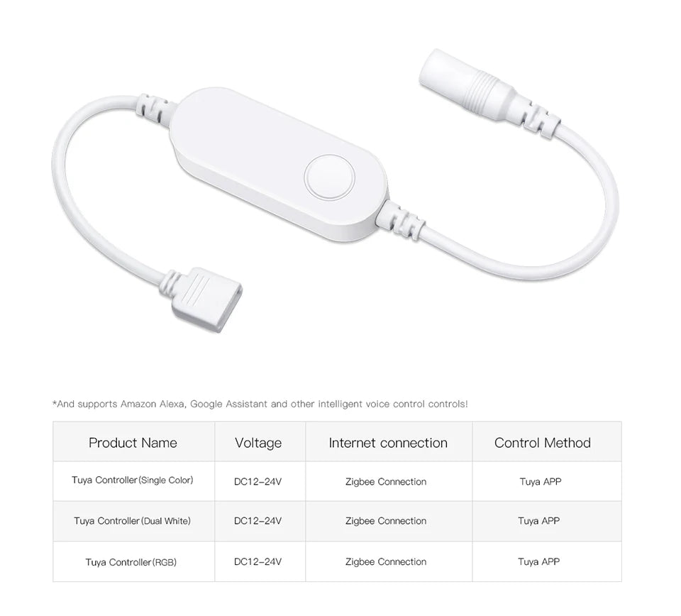 Zigbee Smart Switch for LED Light Strip DC12V 24V interruptor inteligente Alexa Google Voice Control Work with Tuya Smart Life