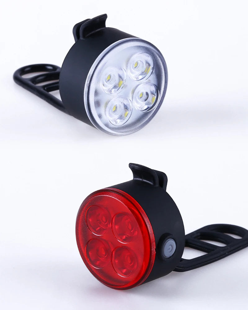 BUCKLOS Bike Light Set Rechargeable Rear Light Front Lamp Waterproof Riding Headlight USB MTB Taillight Led 1PC Cycling Parts