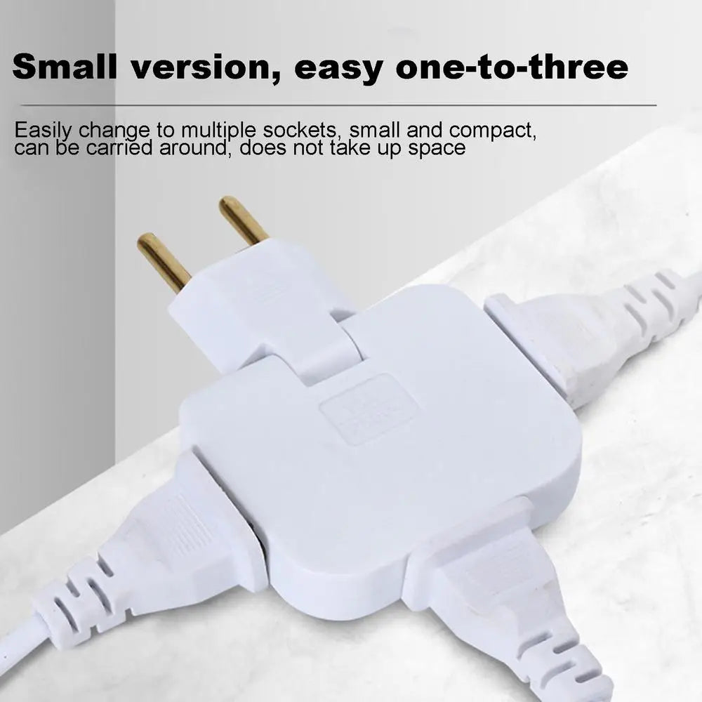 3 Way Multiple Outlet Splitter Extender 180 degree splitter adapter Flat swivel tee for a lightweight outlet Space Saving