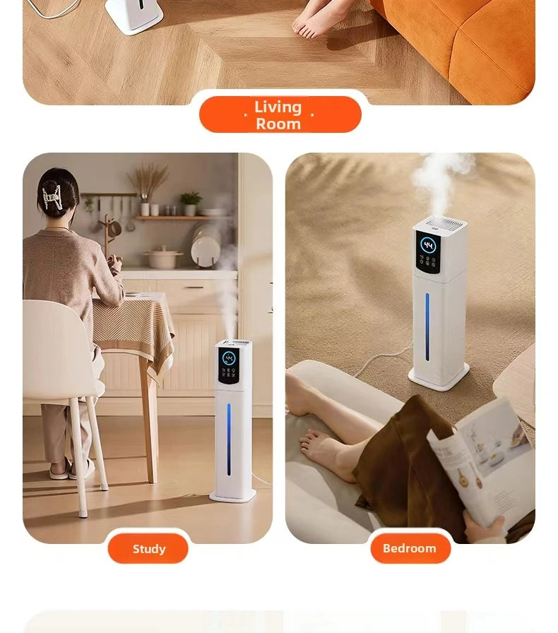 9L Smart Humidifier for Bedroom Ultrasonic Large Mist Air Humidifier Ultra-Quiet 28dB, Auto Shut-Off, Baby Safe White