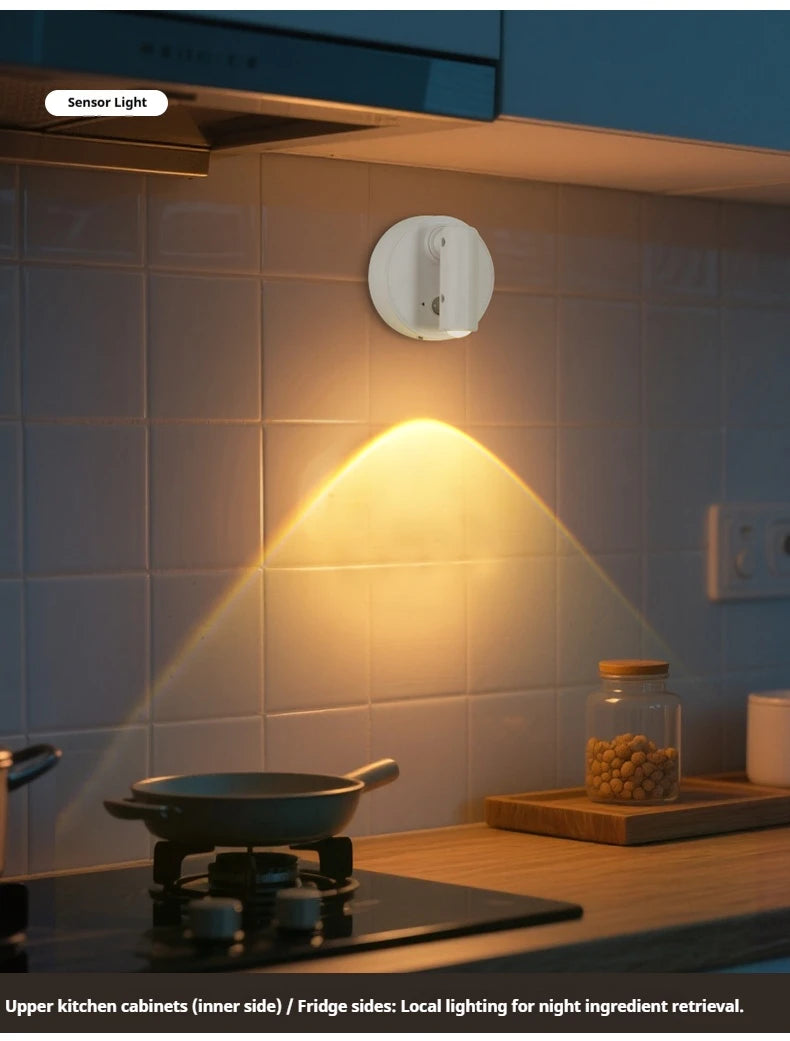 LED Light Magnetic Rechargeable Wall lamp Spotlight Atmosphere Light  No Punch Reading Light Touch Switch Dimmable Bedside Lamp