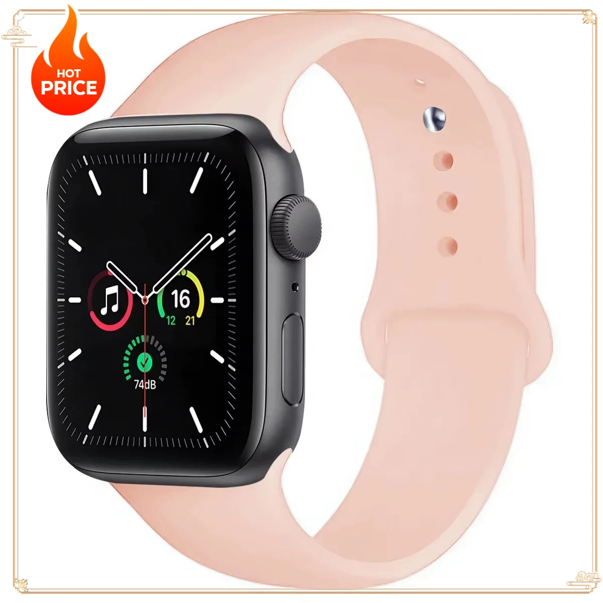 Original Silicone Strap for Apple Watch Band 38/40/41/42/44/45/46MM 49mm Bracelet for Iwatch Serie 10 9 7 4 5 6 8 SE Ultra 2 3
