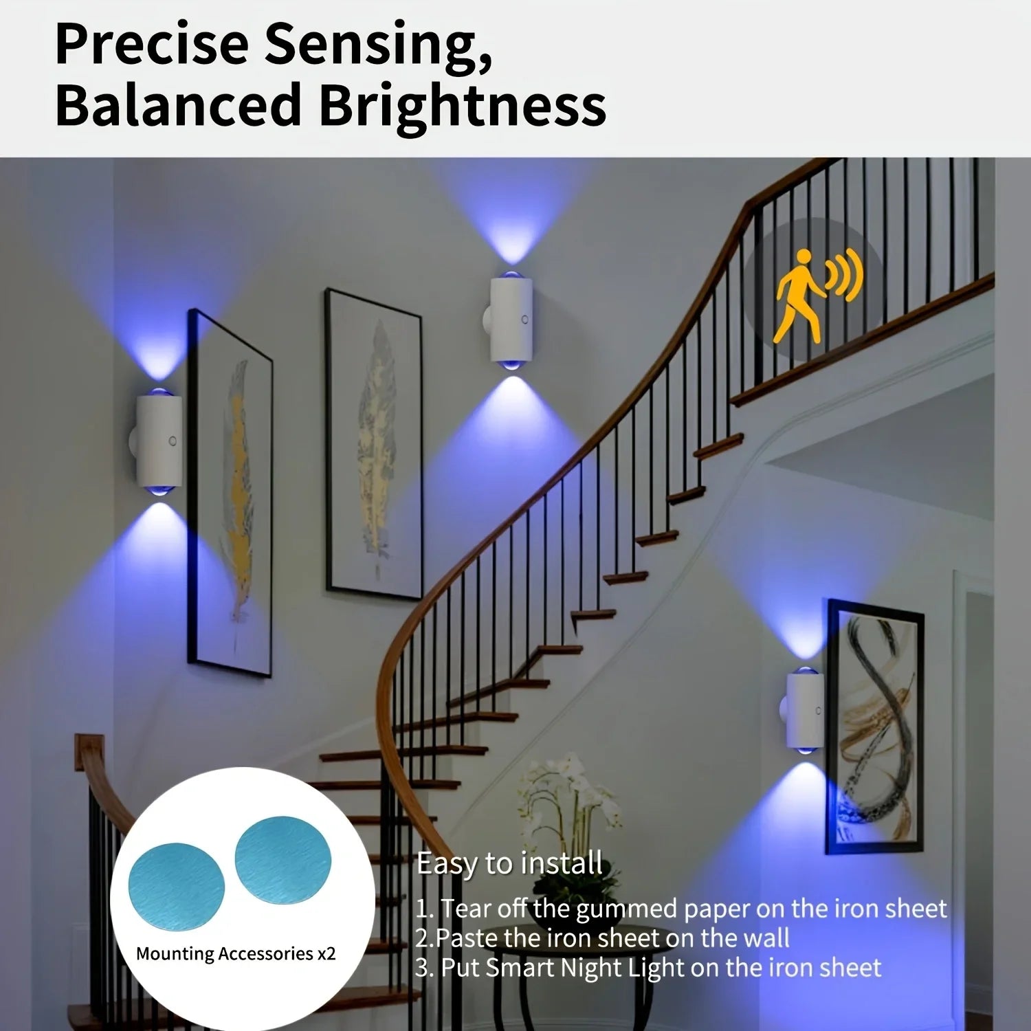 LED Motion Sensor Night Light RGB Colors Changing Wireless Wall Lamp Rechargeable Magnetic Sunset Lamp for Bedroom Living Room