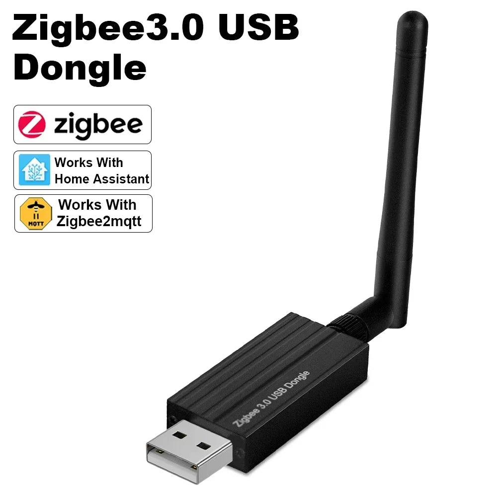 Haozee Zigbee 3.0 USB Dongle Plus Stick Universal Zigbee Gateway Hub With Antenna Compatible Zigbee Series 2MQTT Home Assistant