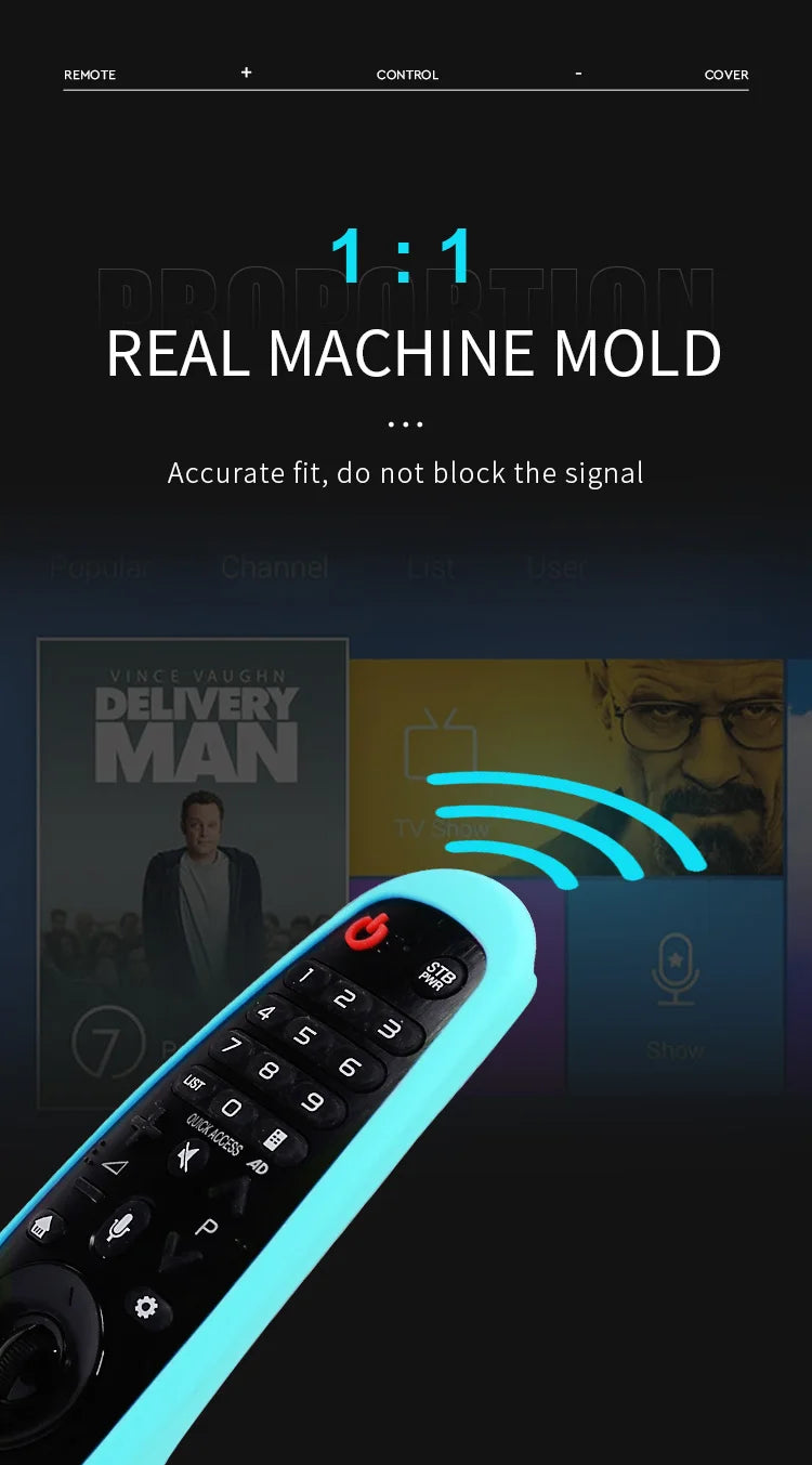 Silicone Remote Contrl Cover for AN-MR18BA AN-MR19BA MR20GA AN-MR650A TV Controller for LG Smart TV with Voice