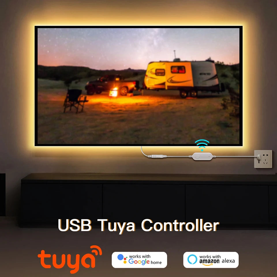 Tuya Smart Switch Wifi Switch Work For USB LED Light Strip Control DC 5V Smart Life Alexa Google Home