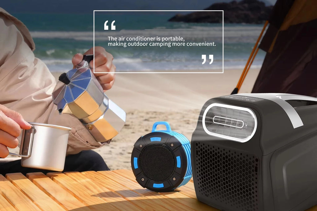 120-240V AC Inverter Smart Home Mini Portable Electric Air Conditioner 3400 BTU for Car Camping & Home Energy Saving