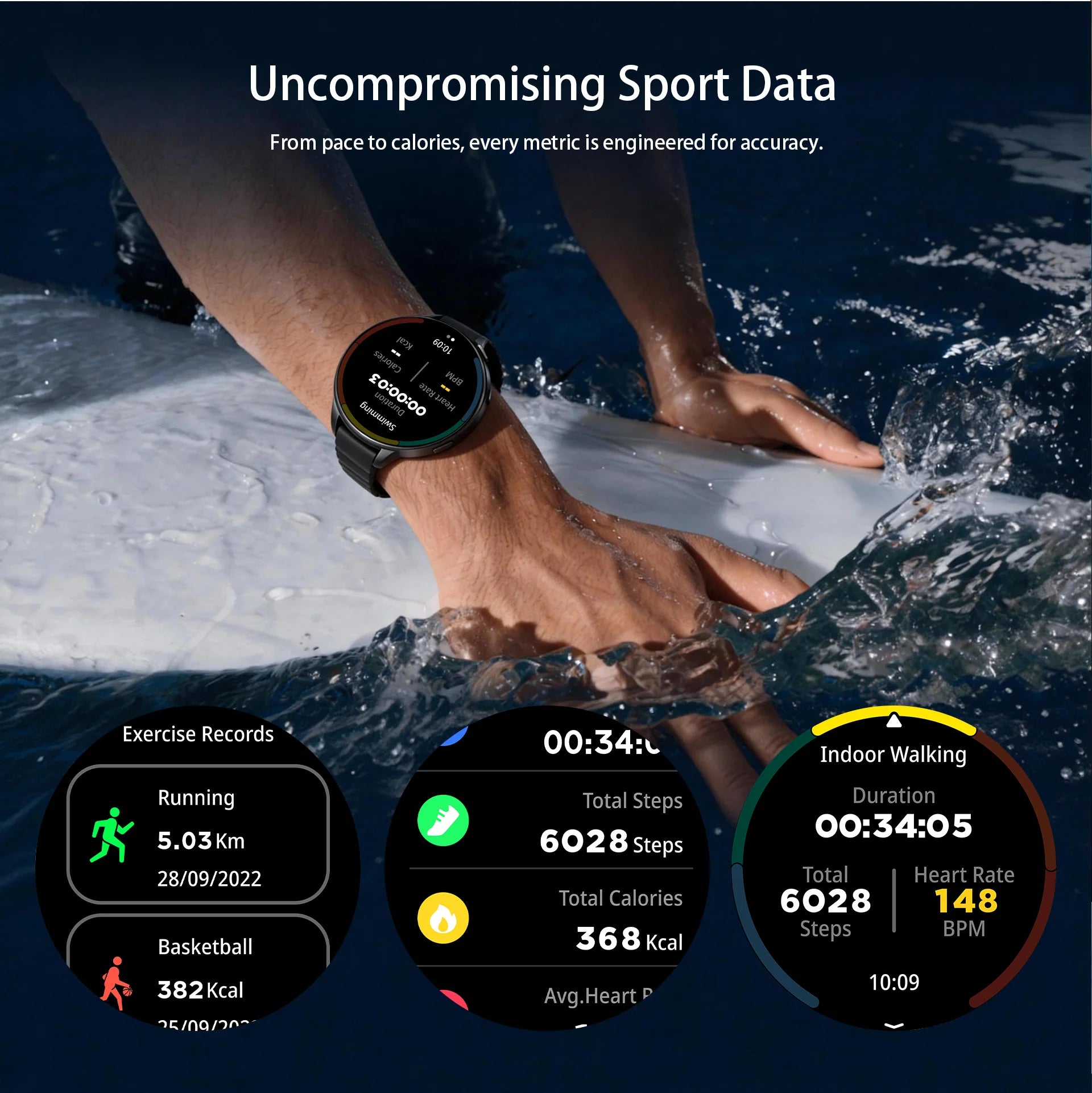 Men's and women's smartwatches, wireless dialing, fitness trackers, compatible with IOS and Android wearable smart wristbands