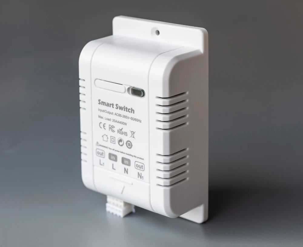 Tuya 20A Smart Switch Circuit Breaker APP Control Power Monitor Overload Protection Works with Alexa Google Home Siri