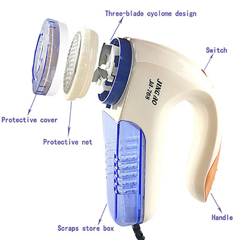 Portable Lint Remover EU Plug Electric Clothes Fuzz Shaver Lint Pellet Sweaters Curtains Carpet Clothing Lint Pellet Cut Machine