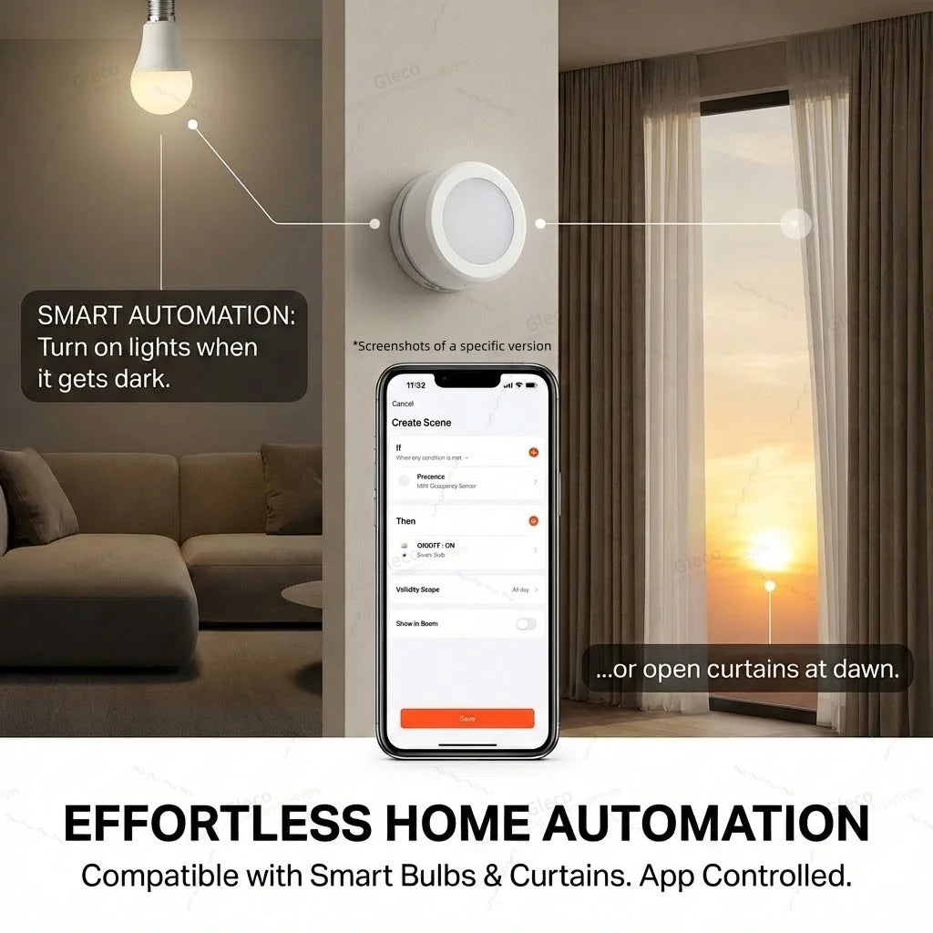 Tuya ZigBee Smart Light Brightness Sensor Luminance Illumination Detector Battery Powered For Smart Life Home Assistant Z2M Hub