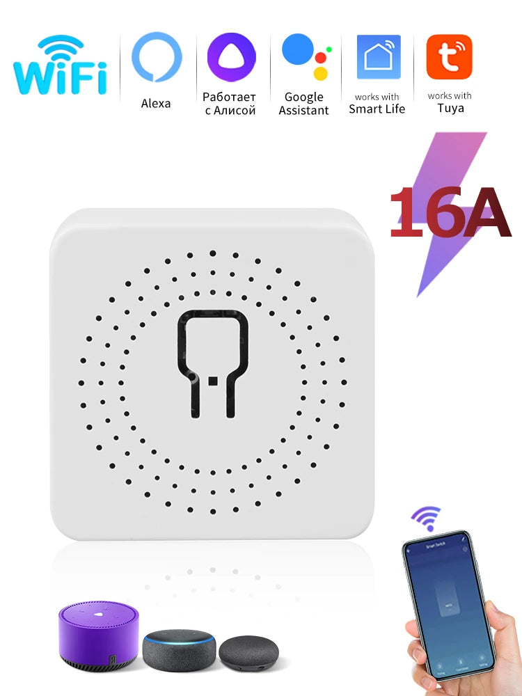 Tuya WiFi Smart Light Switch Smart Home Wireless RF 433mhz Push Button Wall Switch Via Alexa Google Home Alice Smart Life App