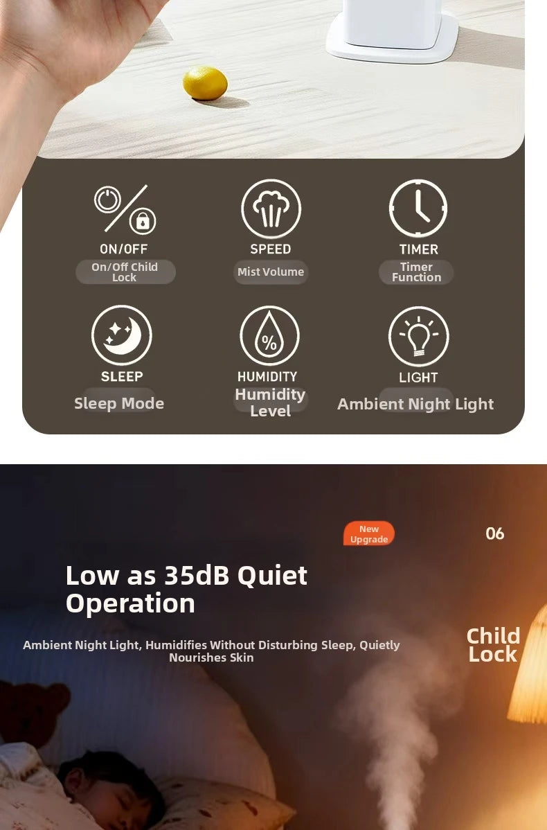9L Smart Humidifier for Bedroom Ultrasonic Large Mist Air Humidifier Ultra-Quiet 28dB, Auto Shut-Off, Baby Safe White