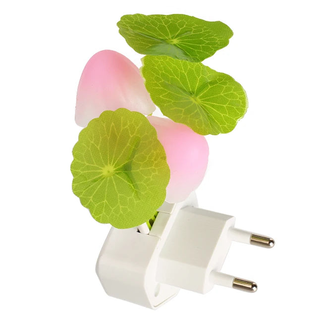 3 LED Wall Light-control Sensor Night Lights Induction Dream Fung Mushroom Lamps Home Bedroom Decorative 110V/220V EU US Plug
