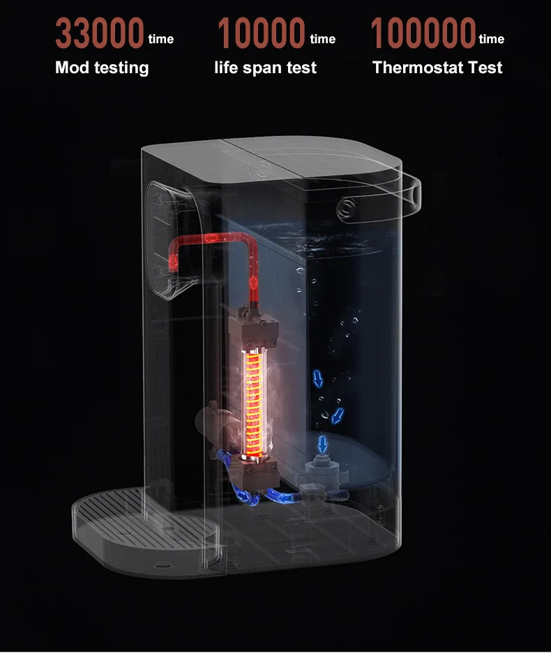 JMEY Instant Heat Water Dispenser Portable Home Office Tea Maker Two Water Filling Methods Water Heater Desktop Water Purifier