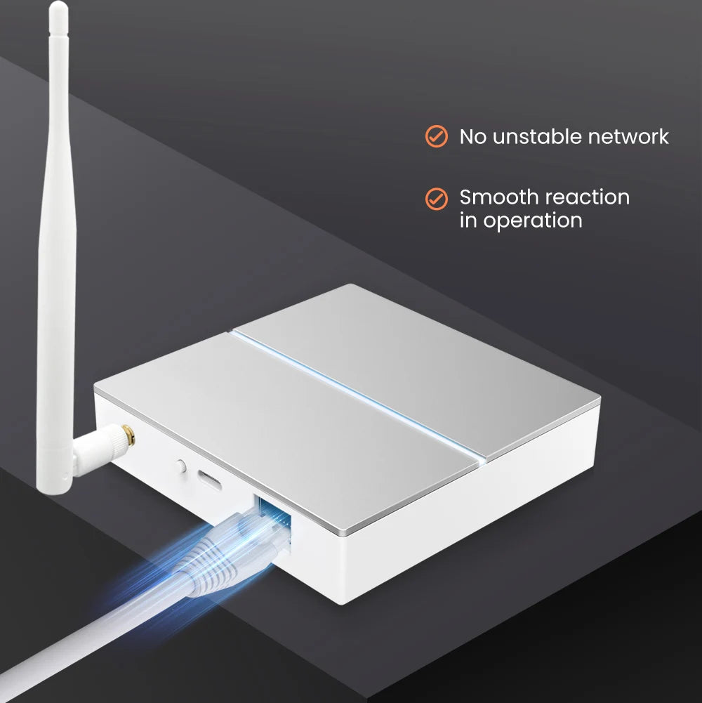 Tuya Zigbee 3.0 Smart Wired Gateway Hub ,With Signal Antenna Smart Wired Bridge Hub,Works With Yandex Alice Alexa Google Home