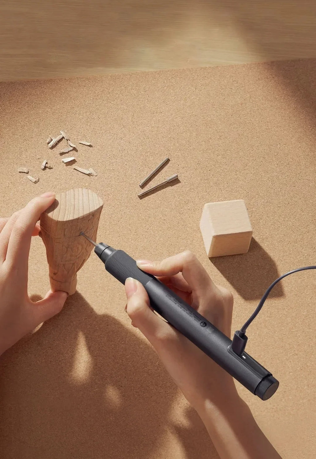 Mijia Electric Grinding Pen 22000r/min Brushless Motor Fast Carving Polishing Burnishing Drilling Mini Grinder Home Tool