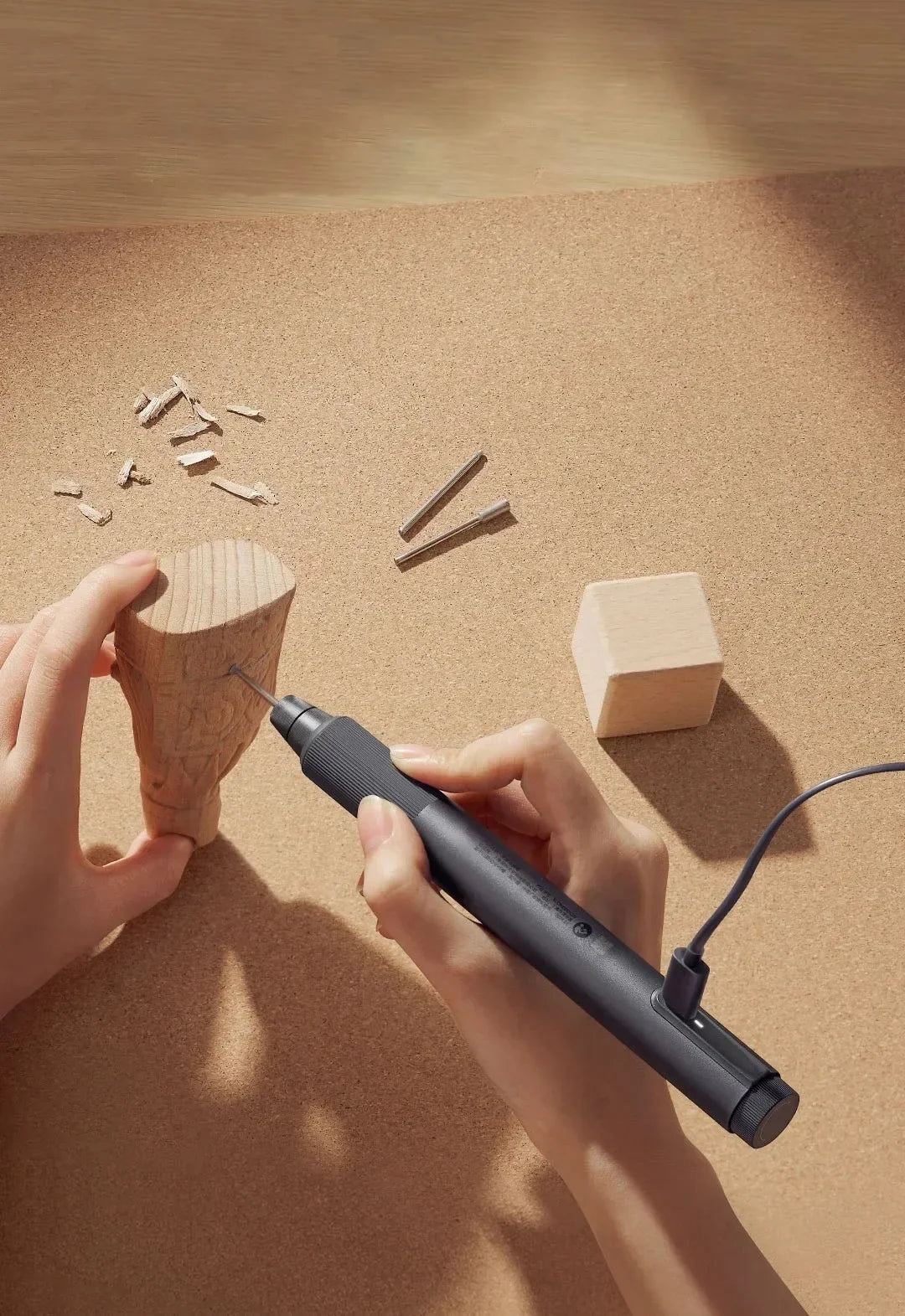 Mijia Electric Grinding Pen 22000r/min Brushless Motor Fast Carving Polishing Burnishing Drilling Mini Grinder Home Tool