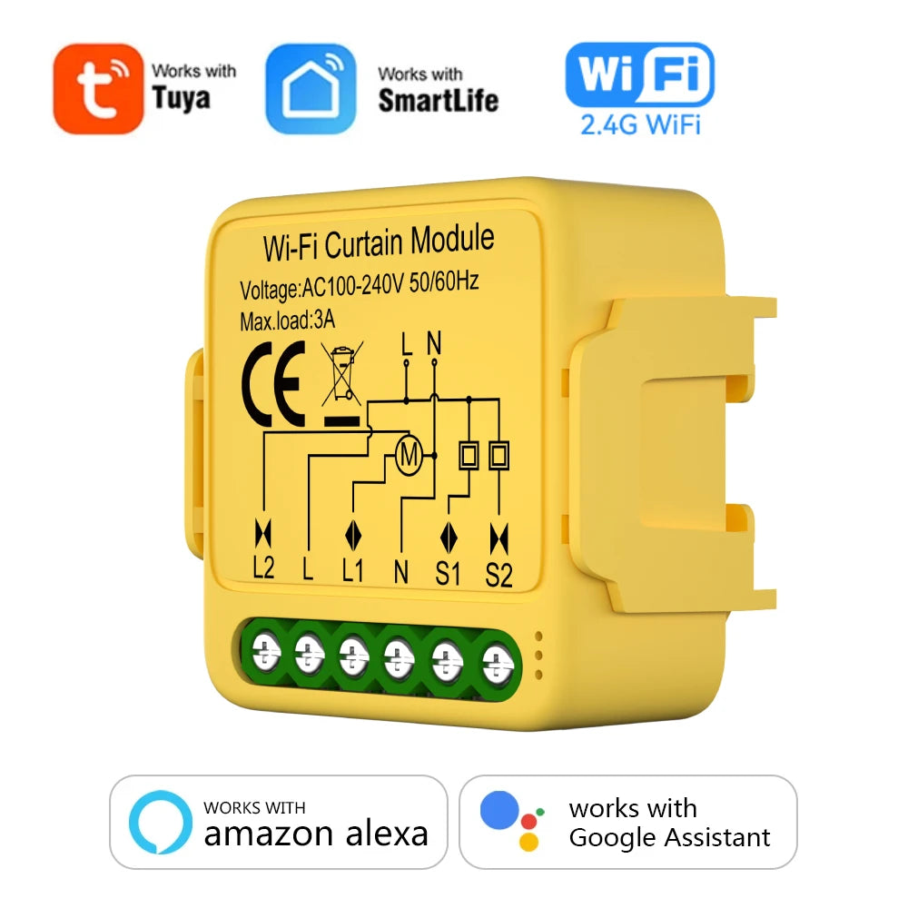 Tuya Smart WiFi/ZigBee Curtain Switch Module Smart Life APP Connect Roller Shutters Blinds Motor Switch For Alexa Google Home