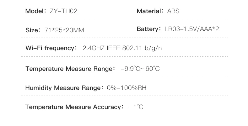 Tuya WiFi Temperature Humidity Sensor for Smart Home Thermometer Hygrometer APP Remote Works with Google Home Yandex Alexa