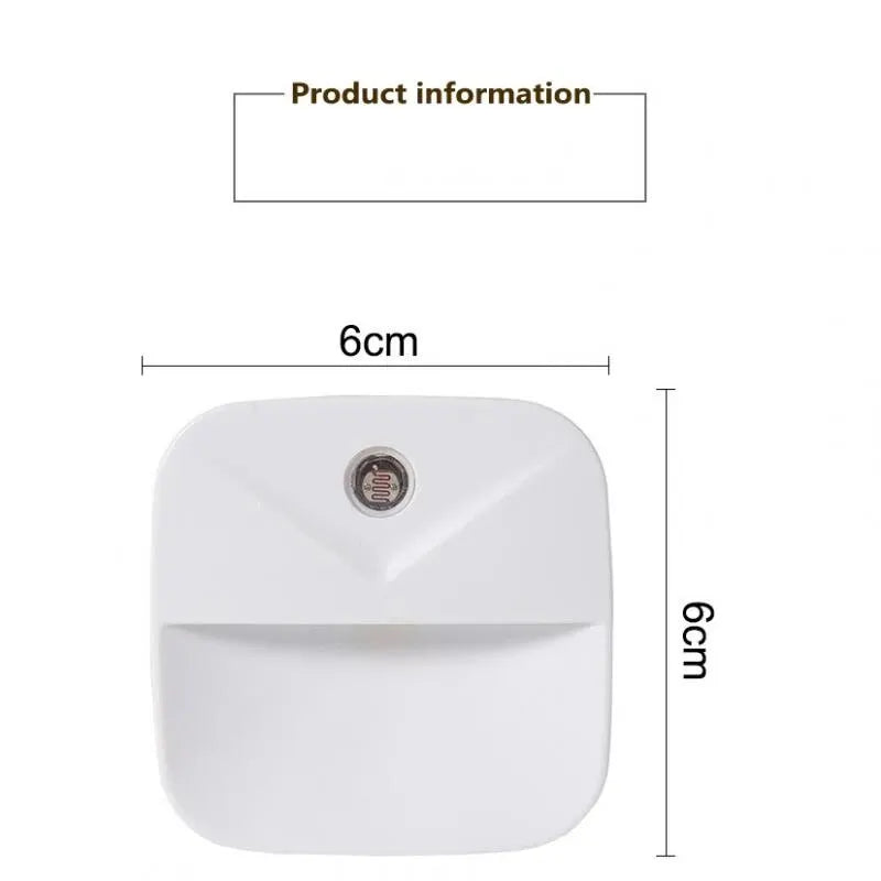 LED Night Light, EU Plug-in Smart Wireless Light Control Sensor Light, 220V Wall Light For Home Corridors, Bathrooms, Hallways