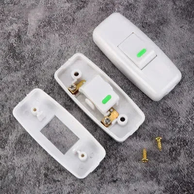 Boat Shape Switch Home Light Switches Classic White Inline On/Off Table Lamp Switches Wires Cable Switches Electrical Accessorie
