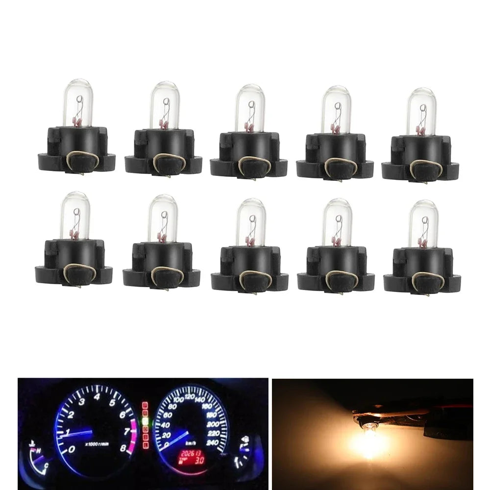 5/10pcs T3/T4.2 Halogen Bulb Car Board Instrument Panel Lamp 4300K 1-1.4W Halogen Lamp Indicator Wedge Car Dashboard LED Lights