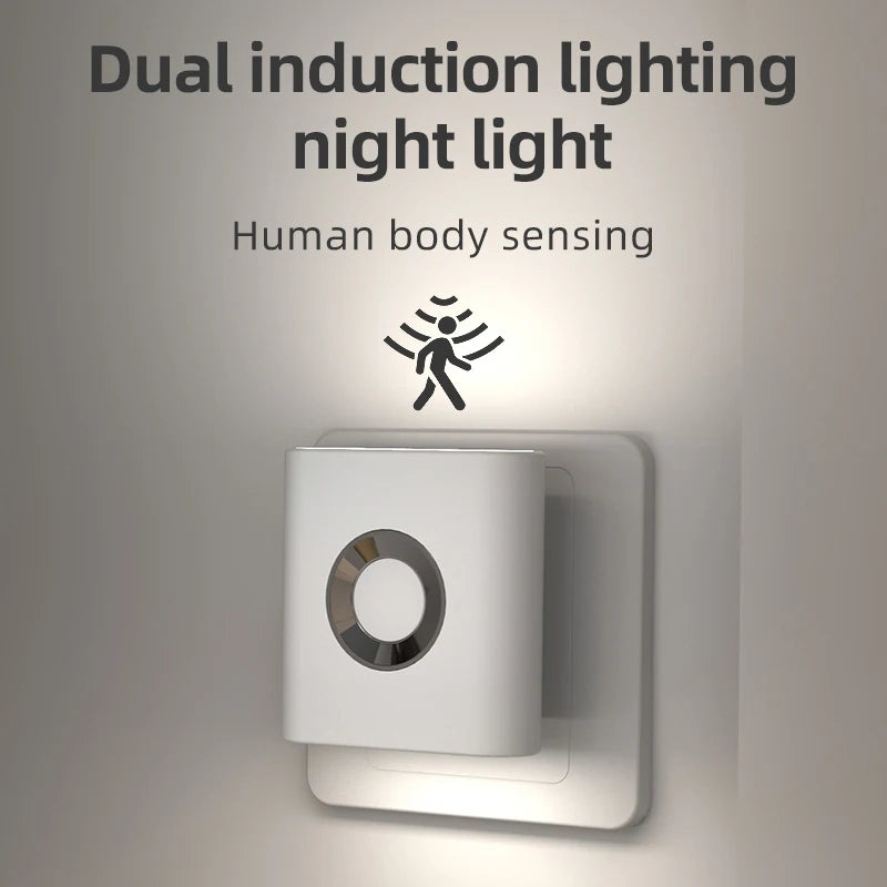 GGbingo Rechargeable Smart Home LED Night Light Lamp with Motion Sensor Kids Bedroom Decoration Light USB Lamp for Home Decor