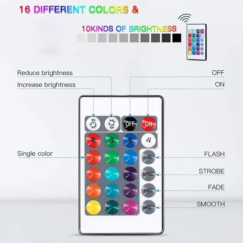 1-8 Pack Submersible LED Lights Waterproof Pool Light Underwater with 16 Colors, Remote Control for Aquarium,Vase, Bath,Hot Tub