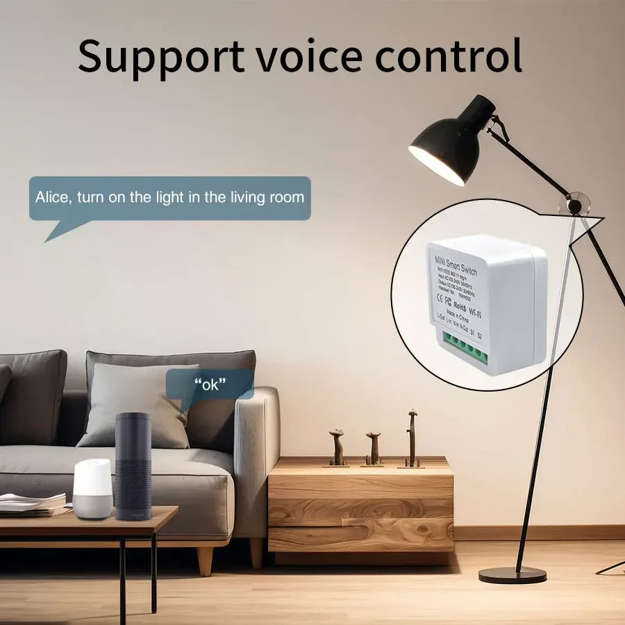 20A 16A Smart WiFi Switch Cozylife APP Remote Control Breaker Module 100-240V Wireless Light Switch Works with Alexa Google Home