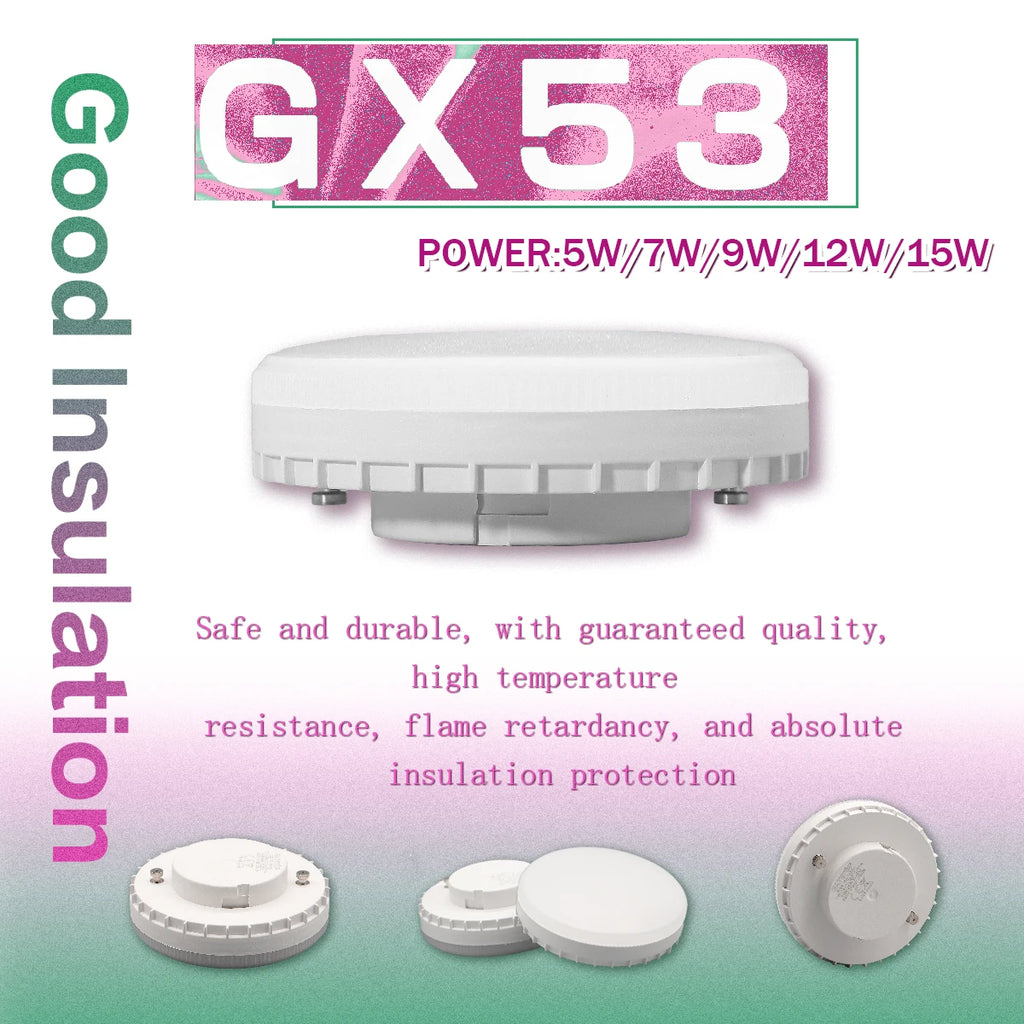 1-20pcs Hight Quality LED GX53 Bulb Spot Light 5W-15W 220V Reflector 50W Equivalent 3000K 4000K 6000K Retrofit The Fittings