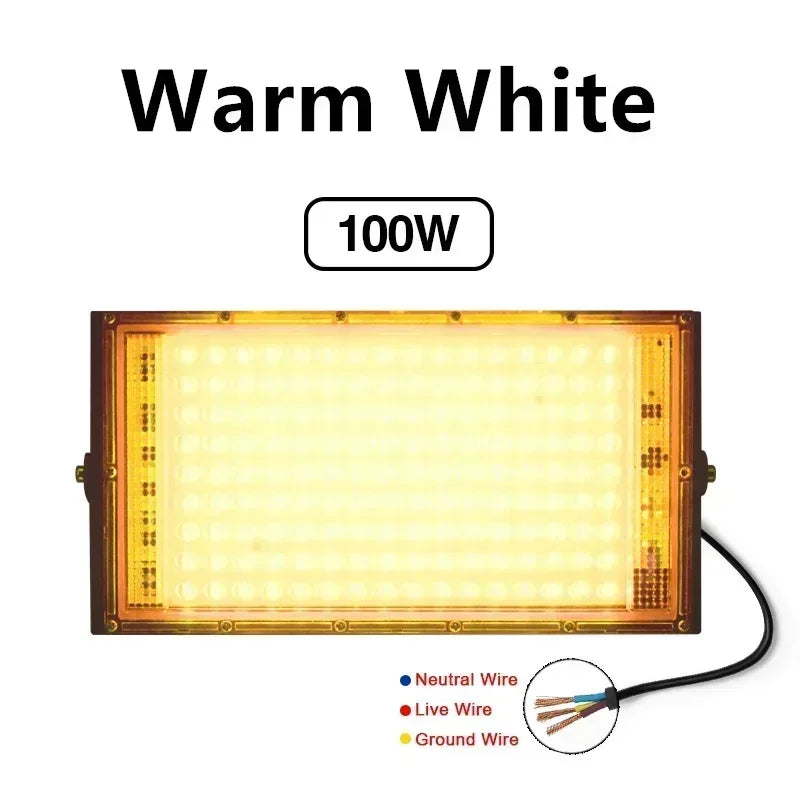 50W 100W Led Flood Light IP65 Waterproof AC 220V Full Spectrum Floodlight Spotlight LED Reflector Street Lamp Wall Flood Lights