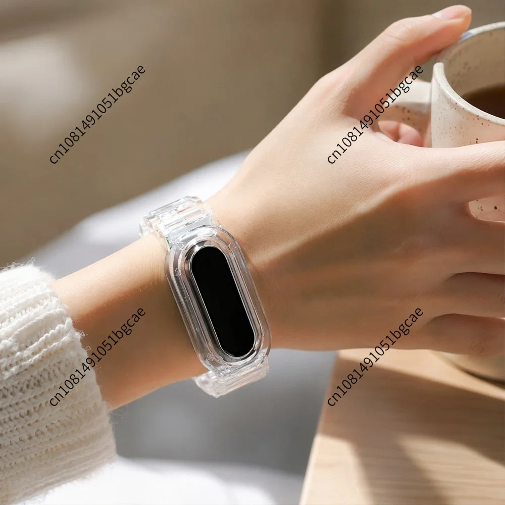 TPU Transparent Sport Bands for Google Fitbit Air Fitness Tracker Sweatproof Waterproof for Men Women Health Activity Tracker