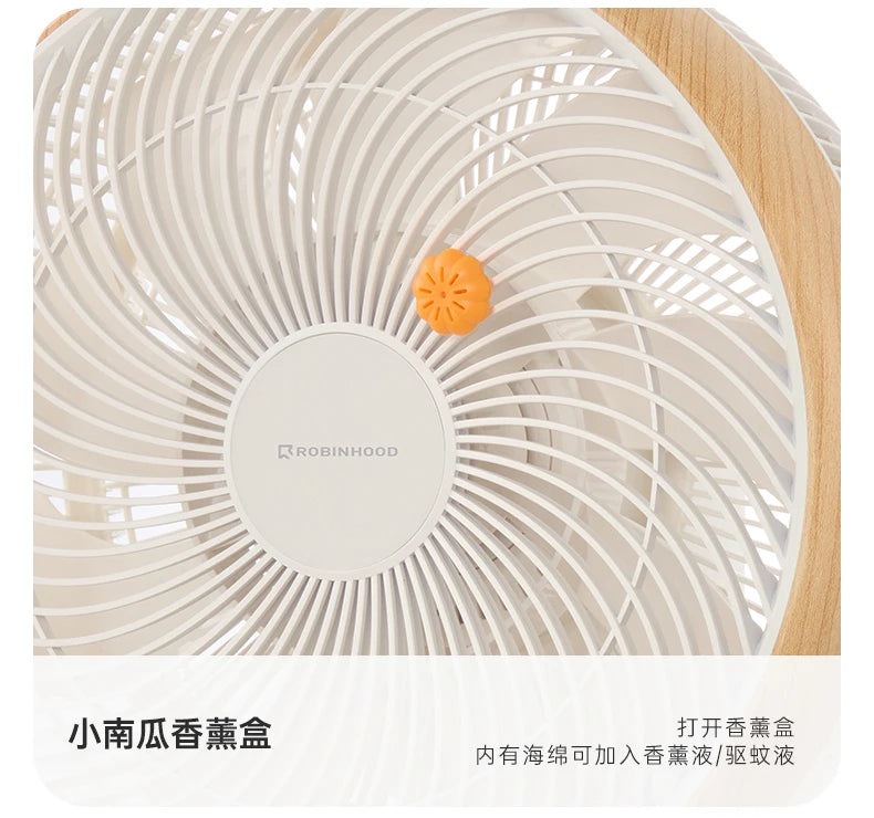 LH Smart Home Noiseless Standing Vertical Dual-Use 3D Turbine Floor Electric Fan