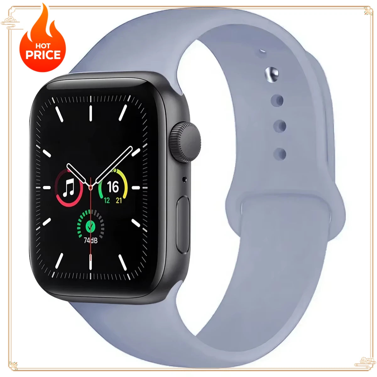 Original Silicone Strap for Apple Watch Band 38/40/41/42/44/45/46MM 49mm Bracelet for Iwatch Serie 10 9 7 4 5 6 8 SE Ultra 2 3
