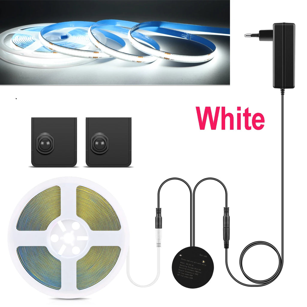 Stairs Lamp Flexible COB LED Night Light with 2 Movable Sensor PIR Motion Detection night lamp Bedroom Decor christmas gifts