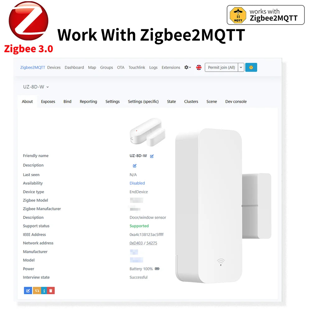 This Zigbee 3.0 Door/Window Sensor requires a Zigbee Gateway And Supports Home Assistant, Yandex, Alexa, Zigbee2MQTT, And ZHA.