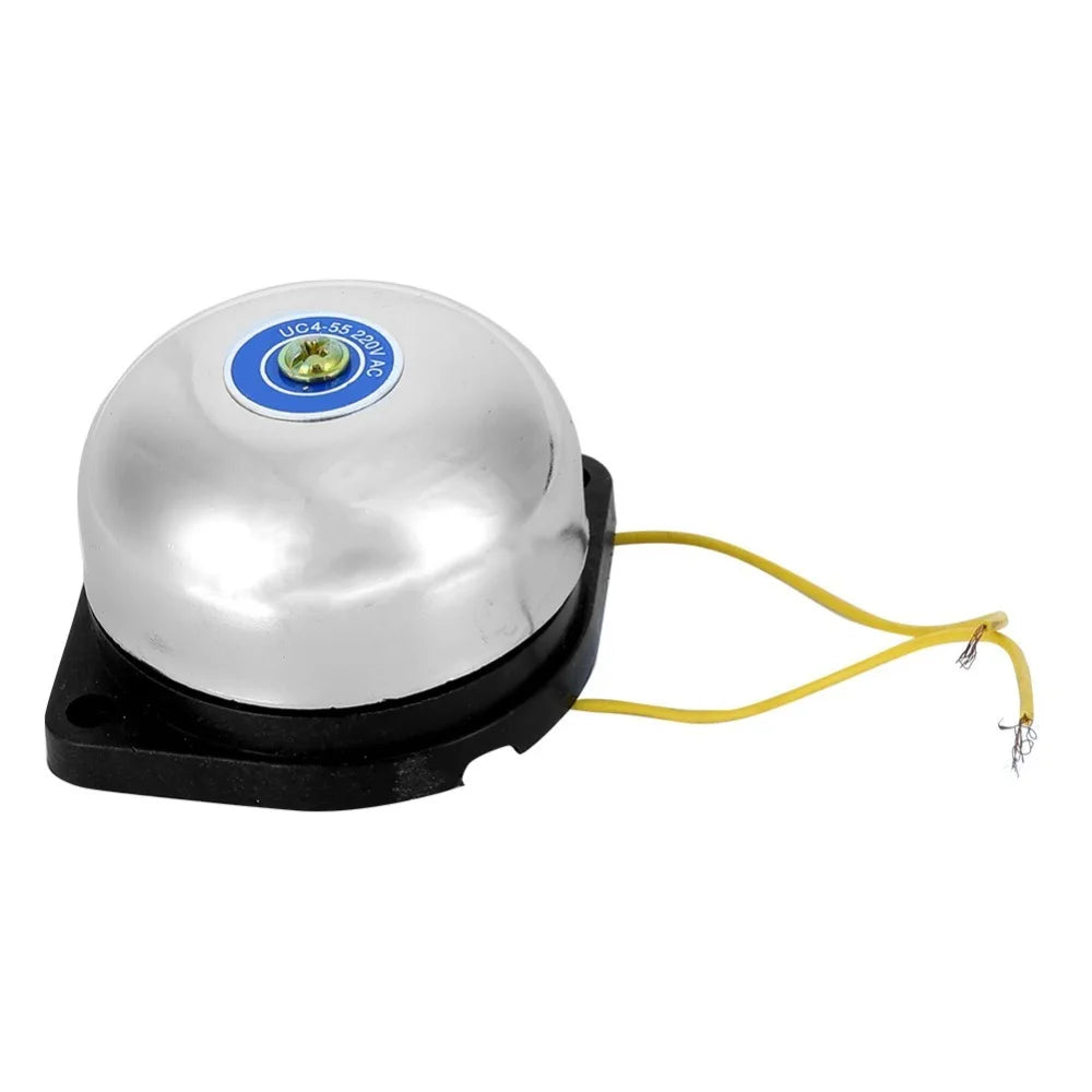 Time Signal 2 Inch Electric Bell Stainless Steel No Spark Fire Alarm Gong Inner Strike Type 220V 5W Electric Ring Home