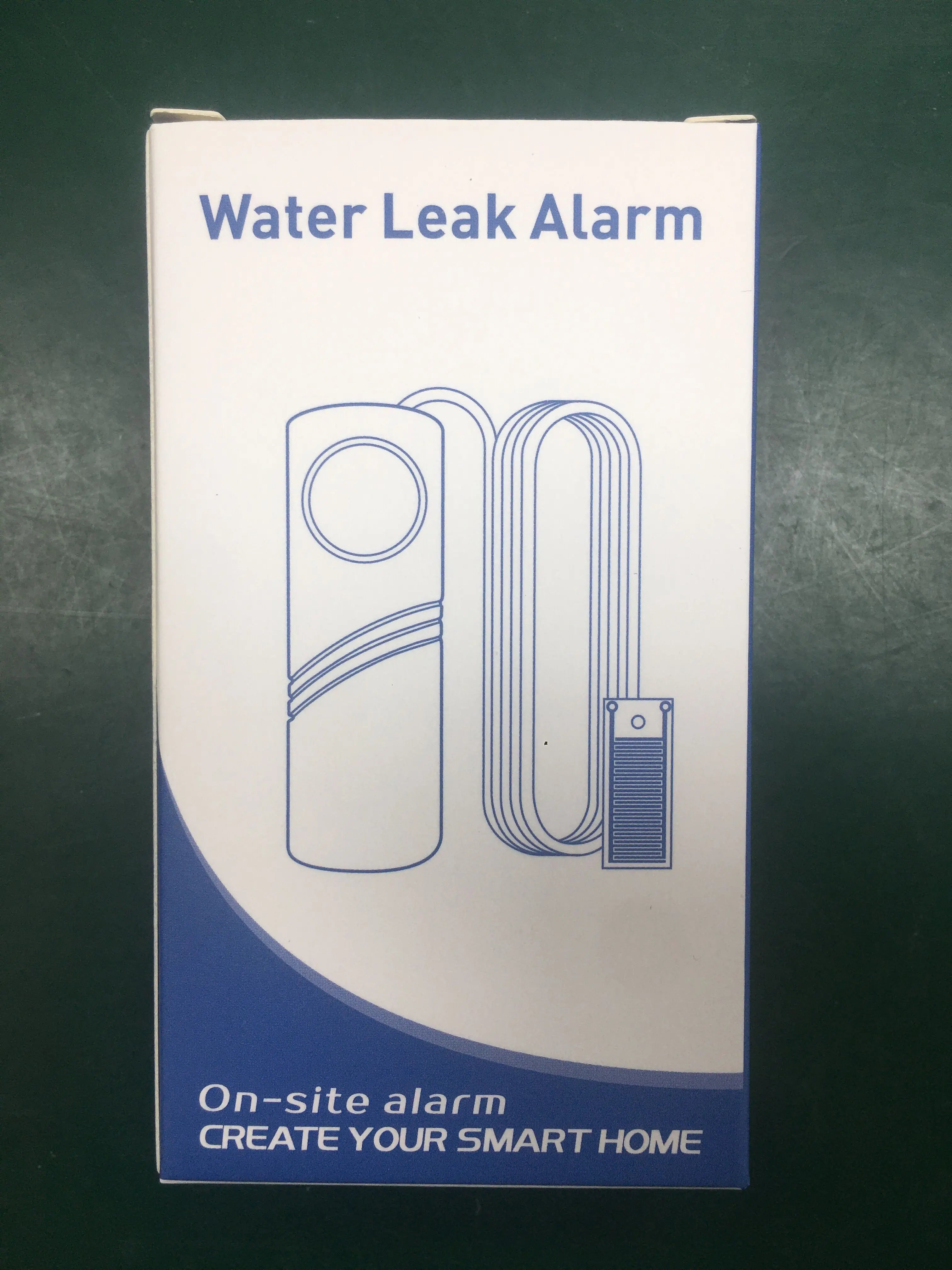 Water Leak Detector Instant 90dB Alarm Flood Sensor 1M Cable Audio Alert Battery Powered for Pipe / Floor / Kitchen / Bathroom