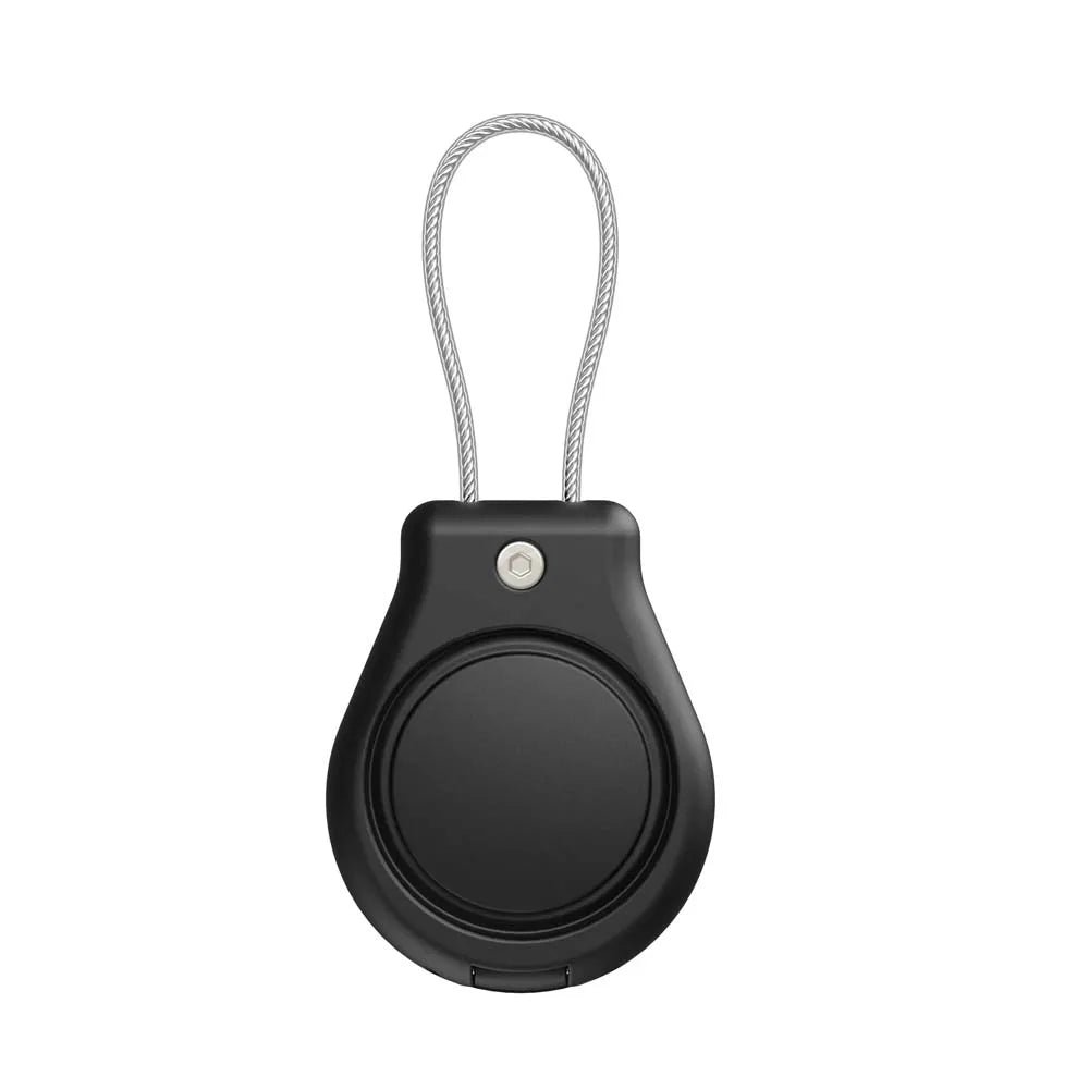 Secure Holder with Keyring - Anti-Lost Lock Case for Airtag Air Tags - Full Coverage Protectors Cover for Pets Luggage Key