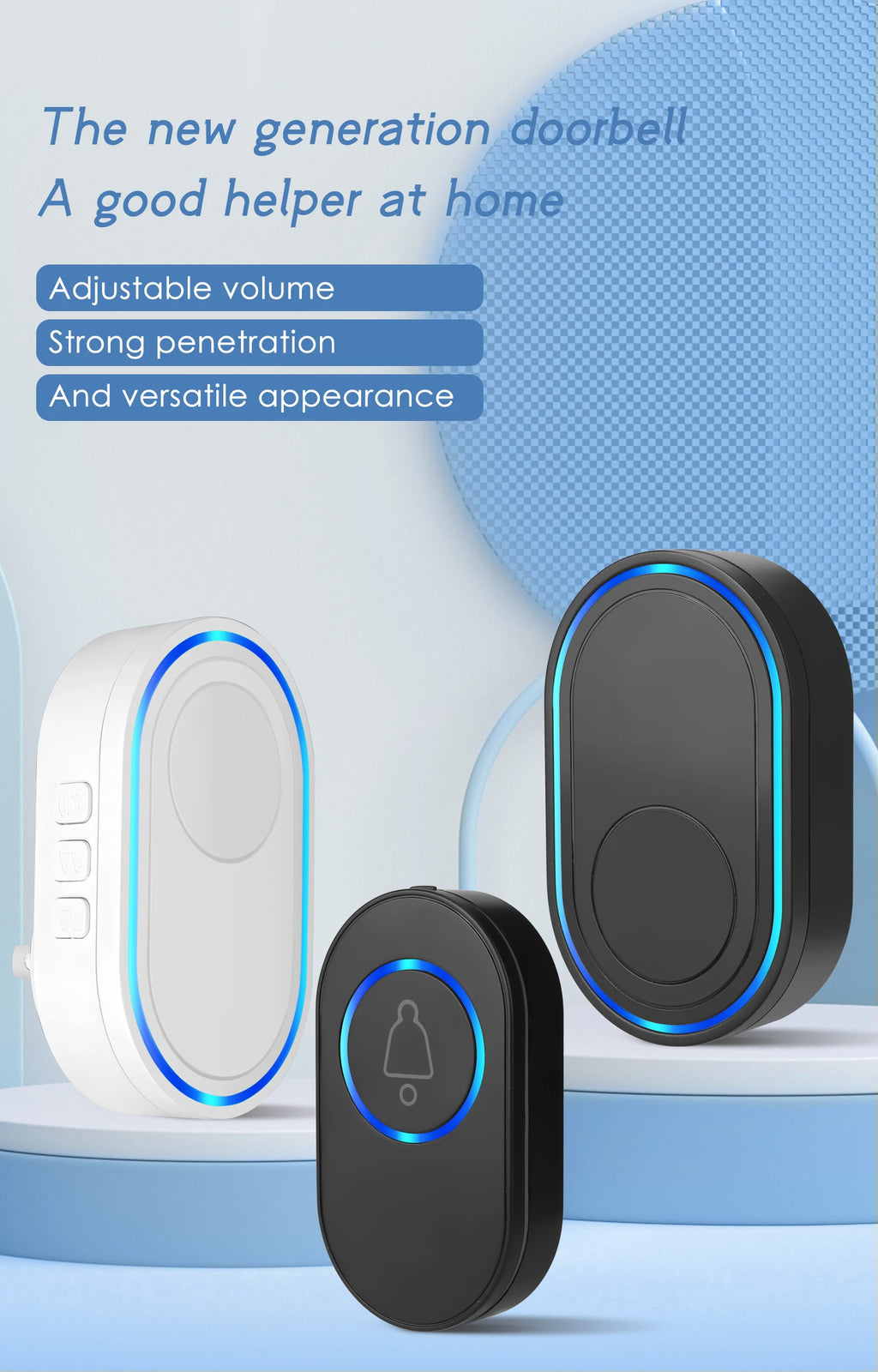 Waterproof Wireless Doorbell Home Welcome Smart Home Door bell 150m Remote Smart Bell Chime EU UK US Plug Optional