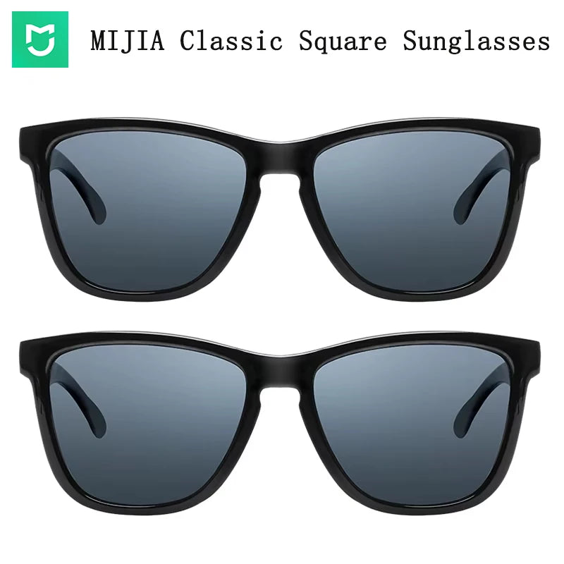 Original MIJIA Classic Square Sunglasses TAC Polarized Lenses Glasses Retro Light Frame Screwless UV Protection Driver Women Men