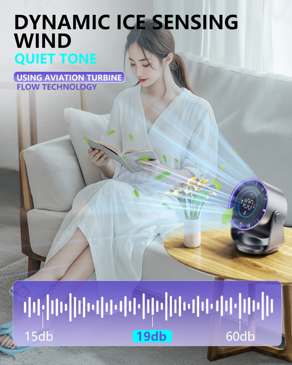 Smart Electric fan Portable desktop rechargeable 100 RPM USB Desktop fan Silent wall mounted cooling fan