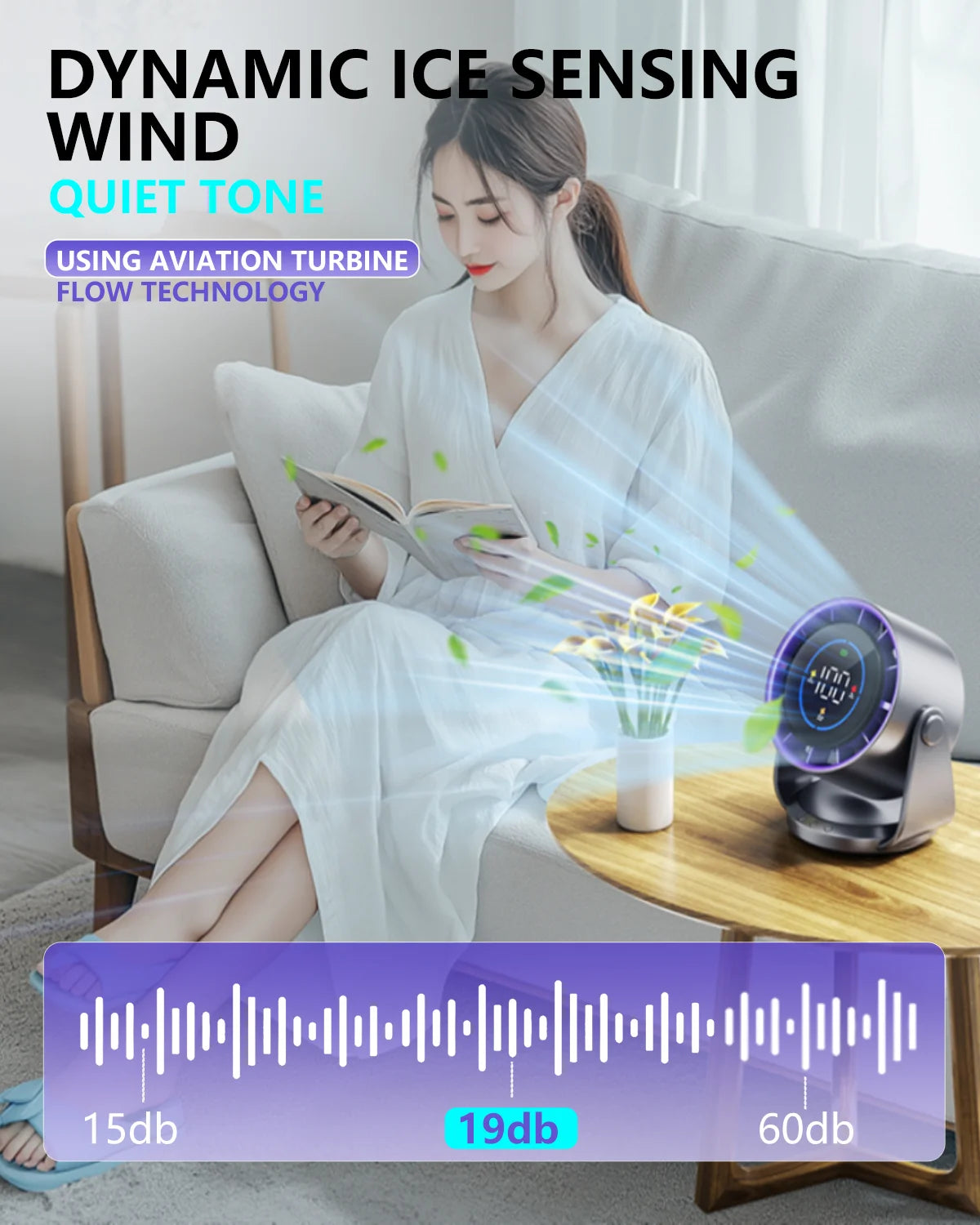 Smart Electric fan Portable desktop rechargeable 100 RPM USB Desktop fan Silent wall mounted cooling fan
