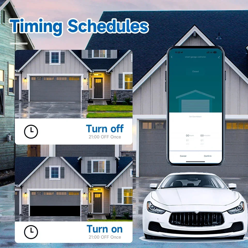 Tuya WiFi Switch Smart Garage Door Opener Controller Smart Home Module Smart Life APP Remote Control Supports Alexa Google Home