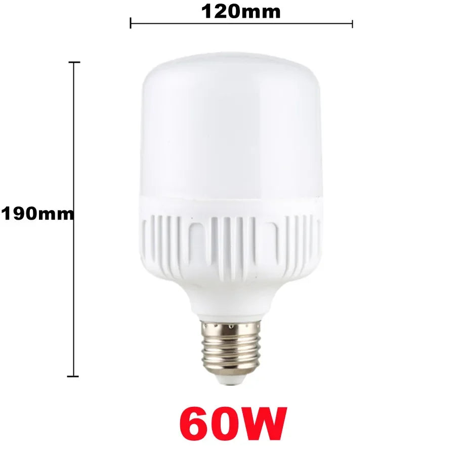 100W-5W  E27 Screw Base LED Bulb AC 220V, High Brightness Non-Flickering, Super Bright White Light with Good Heat Dissipation