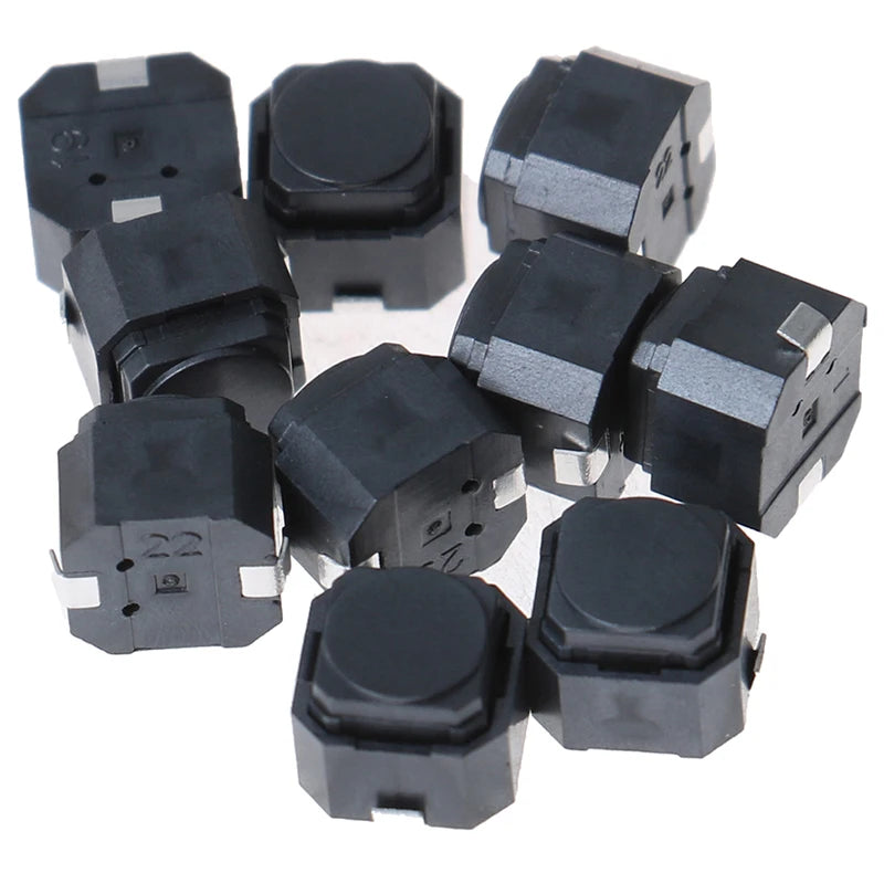 [New] 10Pcs Silent Tact Switch 6*6*5mm Silicone Button Switch Touch Switch