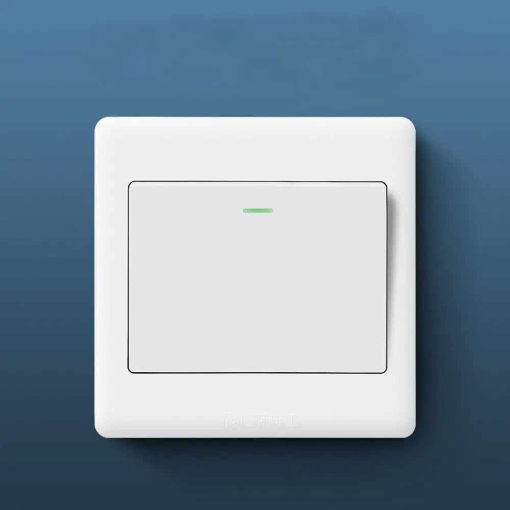 1/2/3/4 Gang Wall Switches 1Way Button Wall Light Switch Panel On / Off Push Buttons with LED Lamp Home Accessories